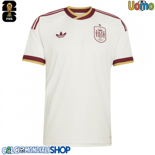Maglie da calcio Spagna Seconda Maglia Mondiali 2026  Manica Corta